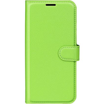 Mobigear Classic Samsung Galaxy M22 Hülle Klapphülle Geldbörse - Grün