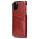 Fierre Shann Premium Card iPhone 11 Hülle Backcover mit Kartenhalter - Braun