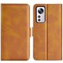 Mobigear Slim Magnet Xiaomi 12 Pro Hülle Klapphülle Geldbörse - Cognac