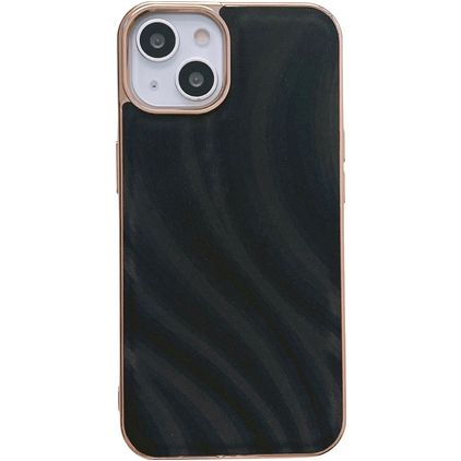 Mobigear Wavy iPhone 14 Hardcase Backcover - Schwarz