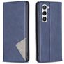 Mobigear Rhombus Slim Samsung Galaxy S25 Hülle Klapphülle - Blau