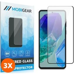 Mobigear Premium Samsung Galaxy M55 Panzerglas Gehärtetes Glas Displayschutz - Hüllenfreundlich (3er Pack)