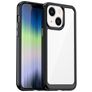 Mobigear Crystal iPhone 14 Hülle Hardcase Backcover - Transparent / Schwarz