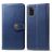 Mobigear Snap Button Samsung Galaxy A41 Hülle Klapphülle Geldbörse - Blau