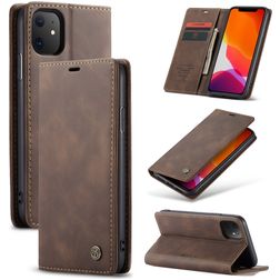 Caseme 013 iPhone 11 Hülle Klapphülle Geldbörse - Braun