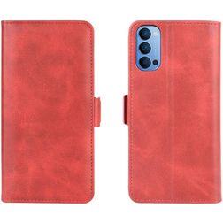 Mobigear Slim Magnet OPPO Reno 4 Hülle Klapphülle Geldbörse - Rot