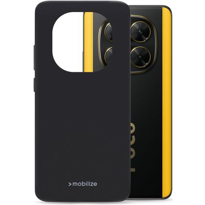 Mobilize Rubber Gelly POCO X7 Hülle Flexibles TPU Backcover - Schwarz