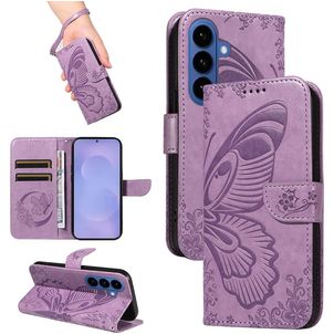 Mobigear Butterfly Samsung Galaxy S26 Hülle Klapphülle Geldbörse - Lila