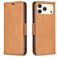 Mobigear Excellent iPhone 17 Pro Hülle Klapphülle Geldbörse - Cognac
