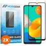 Mobigear Premium Samsung Galaxy M32 4G Panzerglas Gehärtetes Glas Displayschutz - Hüllenfreundlich - Schwarz (2er Pack)