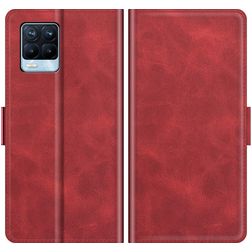 Mobigear Slim Magnet Realme 8 Pro Hülle Klapphülle Geldbörse - Rot