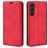 Mobigear Retro Slim Samsung Galaxy A26 Hülle Klapphülle Geldbörse - Rot