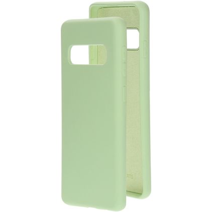 Mobiparts Samsung Galaxy S10 Silikon Hülle Backcover - Pistache Green