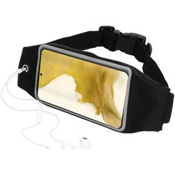 Mobiparts Comfort Fit Belt Handyhalterung Joggen Samsung Galaxy A22 5G Sporthülle Neopren Gürtel - Schwarz