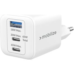 Mobilize Wall Charger Triple USB / USB-C Power Delivery 65W - Weiß