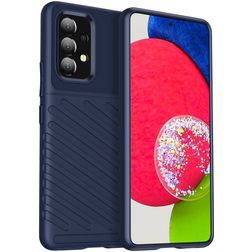 Mobigear Groove Samsung Galaxy A53 Hülle Flexibles TPU Backcover - Blau