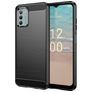 Mobigear Brushed Slim Nokia G42 Hülle Flexibles TPU Backcover - Schwarz