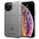 Mobigear Rugged Shield iPhone 12 Pro Max Hülle Flexibles TPU Backcover Stoßfest - Grau