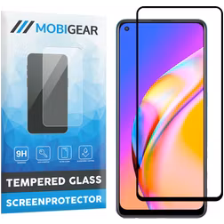 Mobigear Premium OPPO A94 5G Panzerglas Gehärtetes Glas Displayschutz - Hüllenfreundlich - Schwarz
