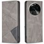 Mobigear Rhombus Slim OPPO Find X6 Pro Hülle Klapphülle - Grau