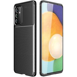 Mobigear Racing Samsung Galaxy A82 5G Hülle Flexibles TPU Backcover - Schwarz
