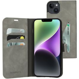 Mobiparts Classic Wallet iPhone 14 Plus Hülle Klapphülle Geldbörse - Granite Grey