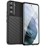 Mobigear Groove Samsung Galaxy S23 Hülle Flexibles TPU Backcover - Schwarz