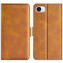 Mobigear Slim Magnet iPhone 17e Hülle Klapphülle Geldbörse - Cognac
