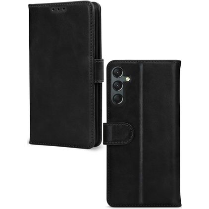 Mobilize Premium Gelly Wallet Samsung Galaxy A24 Hülle Klapphülle Geldbörse - Schwarz