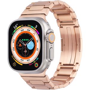 Mobigear Berlin Edelstahl Apple Watch Armband Faltschließe - 49/46/45/44 mm - Roségold