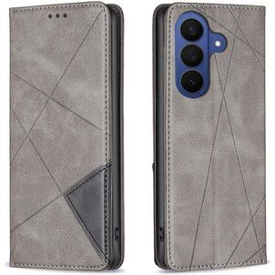 Mobigear Rhombus Slim Samsung Galaxy A27 Hülle Klapphülle - Grau