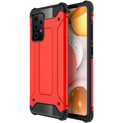 Mobigear Outdoor Samsung Galaxy A52s 5G Hülle Hardcase Backcover Stoßfest - Rot
