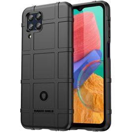 Mobigear Rugged Shield Samsung Galaxy M33 Hülle Flexibles TPU Backcover Stoßfest - Schwarz
