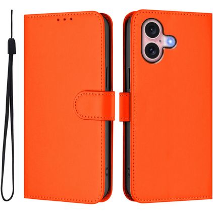 Mobigear Urban Wallet iPhone 16 Hülle Klapphülle Geldbörse - Orange