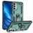 Mobigear Armor Ring Samsung Galaxy M23 Hülle Hardcase Backcover Stoßfest mit Ringhalter - Grün