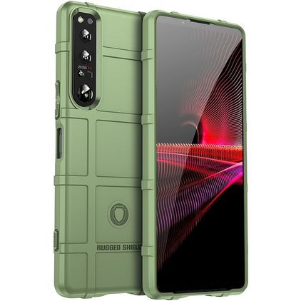 Mobigear Rugged Shield Sony Xperia 10 V TPU (flexibel) Backcover Shockproof - Grün