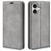 Mobigear Retro Slim iPhone 17 Hülle Klapphülle Geldbörse - Grau