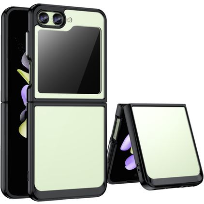 Mobigear Crystal Samsung Galaxy Z Flip 5 Hülle Hardcase Backcover - Transparent / Schwarz