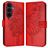 Mobigear Butterfly Samsung Galaxy S26 FE Hülle Klapphülle Geldbörse - Rot
