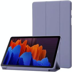 Mobigear Tri-Fold Gel Samsung Galaxy Tab S11 Hülle TPU,Kunstleder Klapphülle - Lila