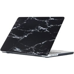Mobigear Marble MacBook Air 15 Zoll (2023-2026) Hardcase Hülle MacBook Case - Schwarz - Model A2941 / A3114 / A3241 / A3448
