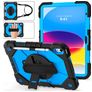 Mobigear SureGrip Xtreme iPad 10 (2022) Hülle Kunststoff,Silikon Backcover + Stifthalter + Schulterträger + Ständer - Blau