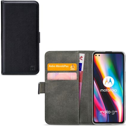 Mobilize Classic Gelly Wallet Motorola Moto G 5G Plus Hülle Klapphülle Geldbörse - Schwarz