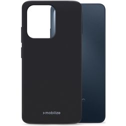 Mobilize Rubber Gelly OPPO A5x Hülle Flexibles TPU Backcover - Schwarz