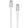 Mobiparts Woven Cable USB-C auf USB-C Kabel 1.5 Meter - Weiß