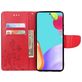 Mobigear Flowers Samsung Galaxy A33 Hülle Klapphülle Geldbörse - Rot