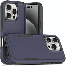 Mobigear Heavy Armor iPhone 16 Pro Hülle Hardcase Backcover Stoßfest - Dunkelblau