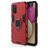 Mobigear Armor Ring Samsung Galaxy A03s Hülle Hardcase Backcover Stoßfest mit Ringhalter - Rot