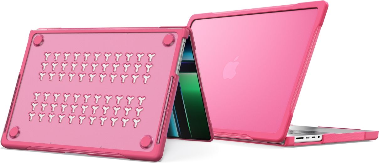 Mektron Schutzhülle Für MacBook Pro 14 Zoll M3/M2/M1 – Stoßfest, Mit Ständer, Inkl. Tastaturabdeckung & Displayschutz