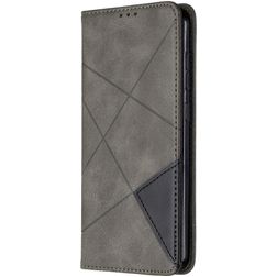Mobigear Rhombus Slim Nokia 2.3 Hülle Klapphülle - Grau